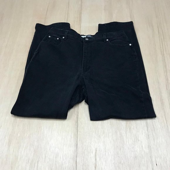 St. John's Bay Denim - st johns bay women black jeans straight leg 18